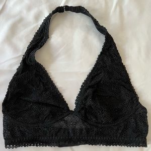 Victoria Secret Black Halter Bralette Size M